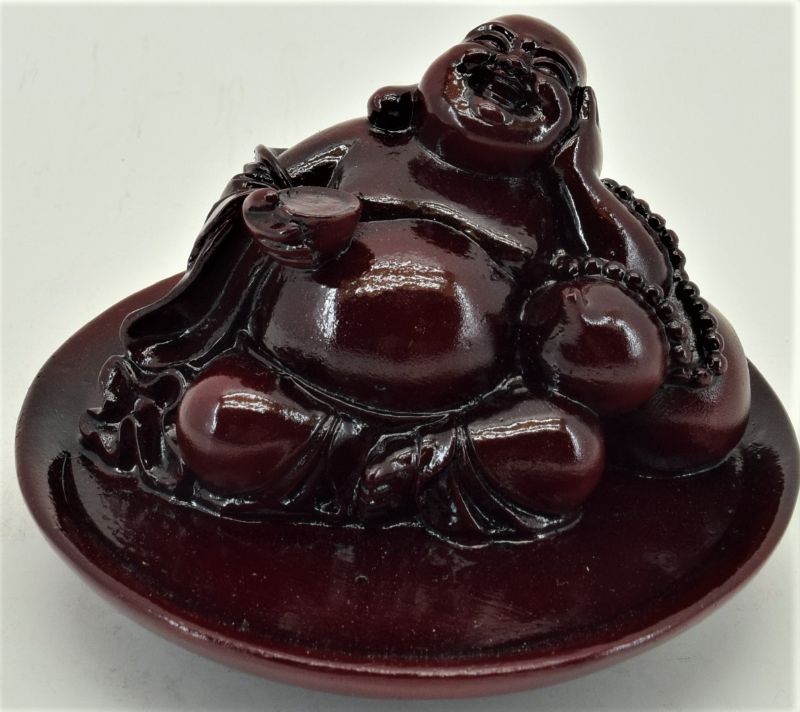 Incense burner featuring a serene Buddha design, promoting tranquility and good luck for home decor and meditation practices.