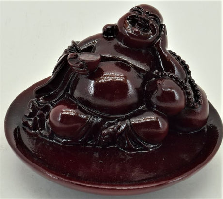 Incense burner featuring a serene Buddha design, promoting tranquility and good luck for home decor and meditation practices.