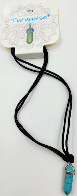 Set of 6 unique turquoise point pendants, symbolizing friendship and creativity, perfect for jewelry or decor.