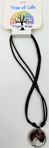 Set of 6 Tree of Life pendants featuring Tiger Eye gemstones, symbolizing growth, balance, and emotional resilience.