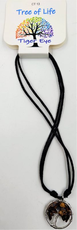 Set of 6 Tree of Life pendants featuring Tiger Eye gemstones, symbolizing growth, balance, and emotional resilience.