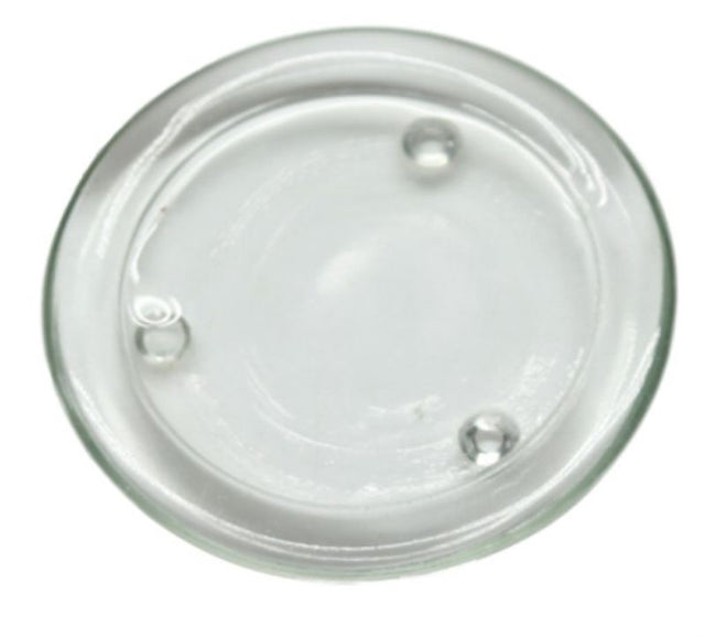 Clear 7.5cm round candle plate for displaying tea lights and votive candles, enhancing decor and protecting surfaces.