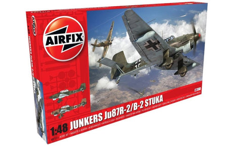 Detailed 1/48 scale model of the iconic WWII Junkers Ju87R-2/B-2 Stuka dive bomber, perfect for enthusiasts and collectors.