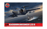 Model kit of the Airfix Blackburn Buccaneer S.2C/D, showcasing detailed twin-engine design and large wingspan in 1:72 scale.