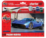 Airfix 1/43 Pagani Huayra model kit featuring quality materials for a hands-on building experience of a luxury sports car.