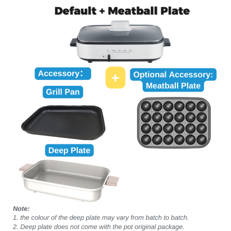 Multifunctional Midea Cooking Pot with adjustable heat levels, non-stick surfaces, and a compact design for versatile cooking.