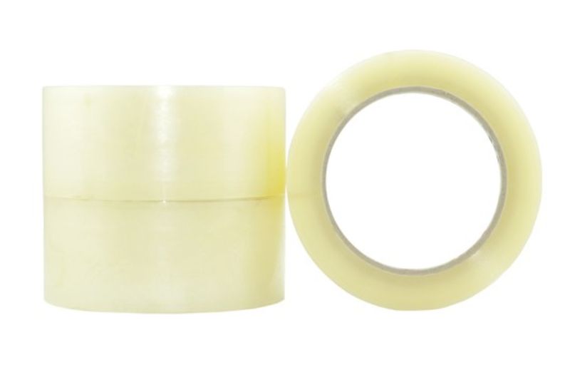 Clear acrylic packaging tape, 48mm x 100m, pack of 36 rolls for durable, efficient sealing in shipping and storage tasks.