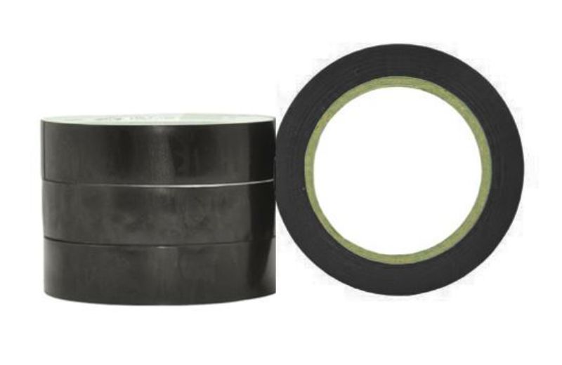 Premium black PVC electrical insulation tape, 18mm x 20m, flame retardant, cold resistant, pack of 192 rolls for versatile use.