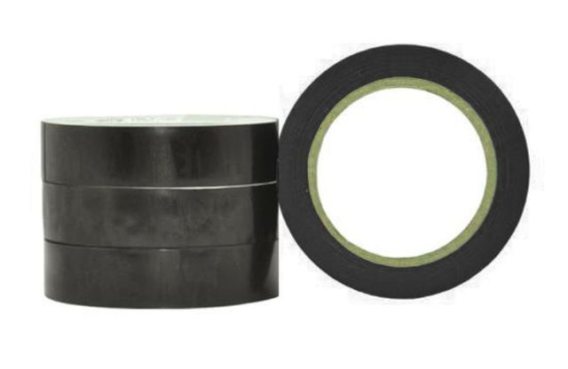 Premium black PVC electrical insulation tape, 18mm x 20m, flame retardant, cold resistant, pack of 192 rolls for versatile use.