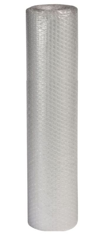 Clear air bubble roll, 1300mm x 100m x 10mm, provides lightweight cushioning for fragile items during packing and shipping.