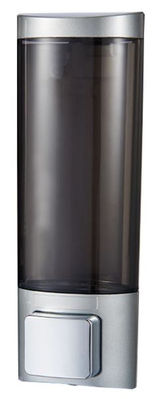 Stylish silver liquid wall dispenser with 200ml capacity, perfect for soaps and lotions, ideal for any modern space.