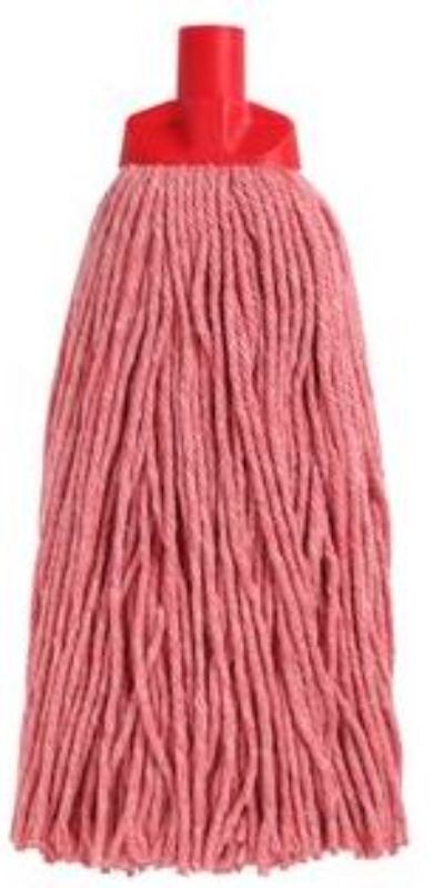 Cut Cotton Mop Head in red, 400g and 300mm, designed for efficient cleaning with heavy-duty absorbent cotton material.