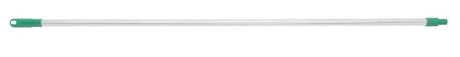 Ergonomic green aluminium mop handle, 25mm x 1.5m, durable, compatible with various mop heads for efficient cleaning.