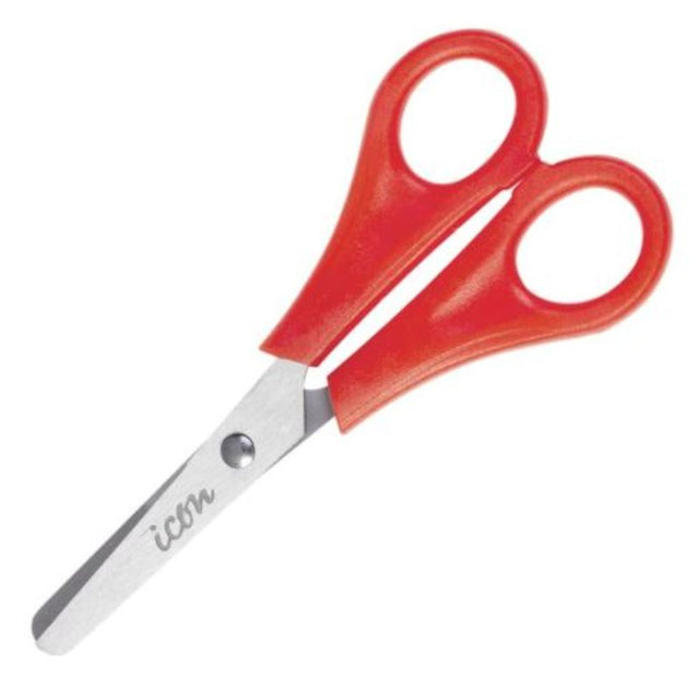 Economy Scissors in bright orange, 130mm, featuring stainless steel blades and comfortable grip for easy cutting.