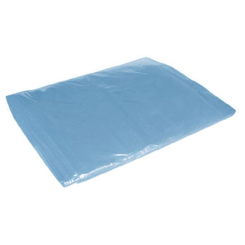 Blue POR Polyethylene Sheet, 400mm x 700mm, 18mu; durable, abrasion-resistant, FDA approved, ideal for various projects.