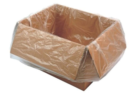 Clear FP Gusseted Polyethylene Bags, 350mm x 250mm x 650mm, 30mu thick, ideal for food storage and shipping, 700 per box.