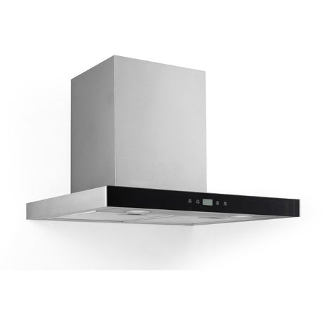 Sleek stainless steel Parmco 600mm rangehood with touch controls, LED lights, and three fan speeds for effective kitchen ventilation.