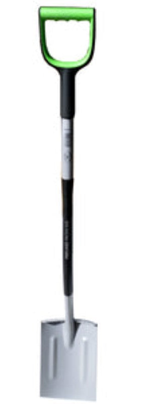 Durable garden spade with steel handle, 1230mm length, rib reinforced blade for efficient digging and landscaping.