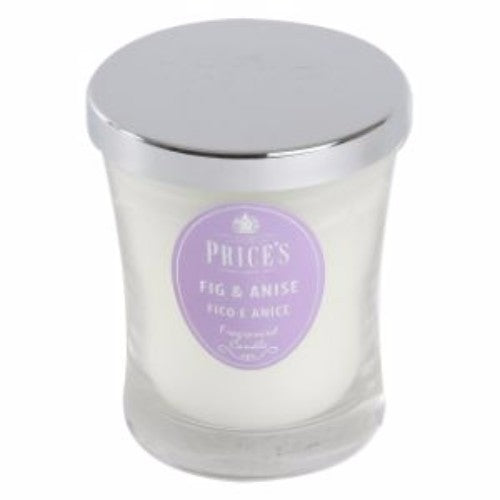 Prices Fig & Anise Medium Jar candle showcasing a fruity and warm aroma blend, perfect for a calming ambiance.
