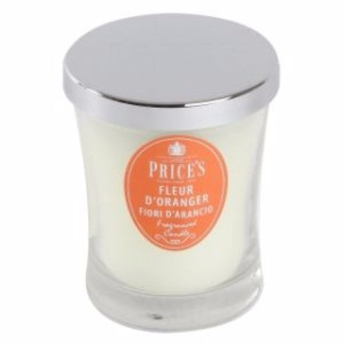 Prices Fleur D'Oranger Signature Medium Jar Candle with orange blossom and bergamot for a luxurious 45-hour fragrance experience.