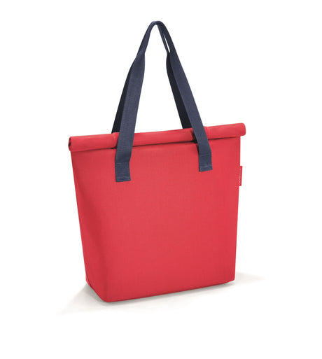Stylish navy insulated lunch bag with thermal lining, designed for fresh meals on-the-go, featuring durable straps and easy access.