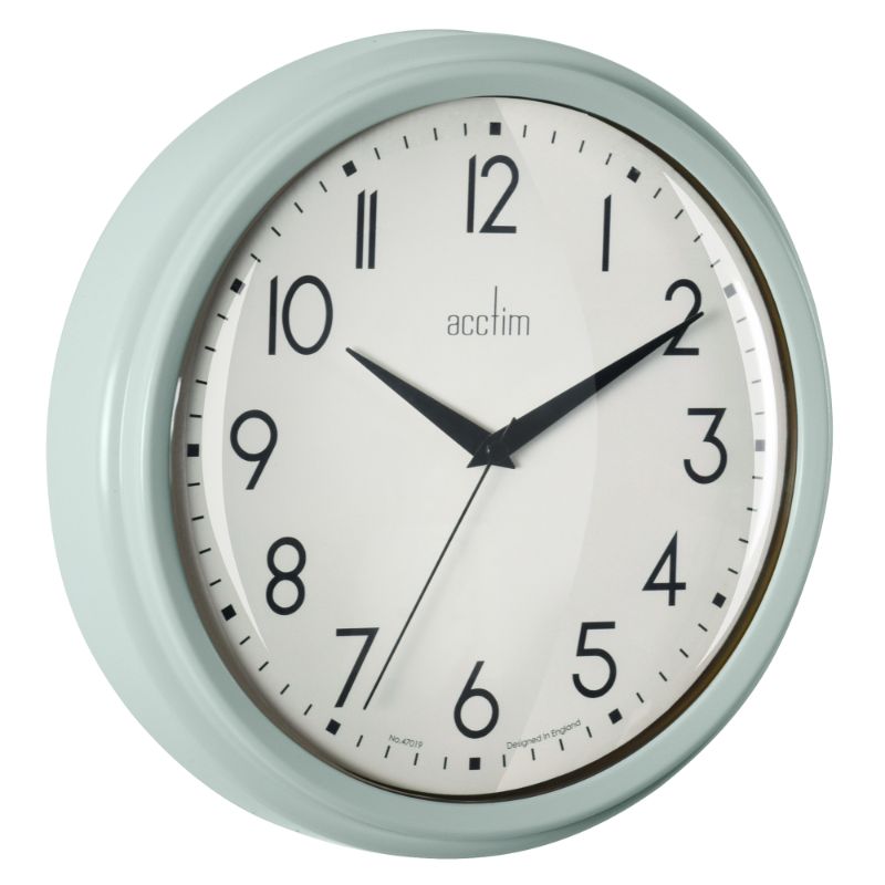 Wall Clock - Acctim Elodie Retro Mint (26cm)
