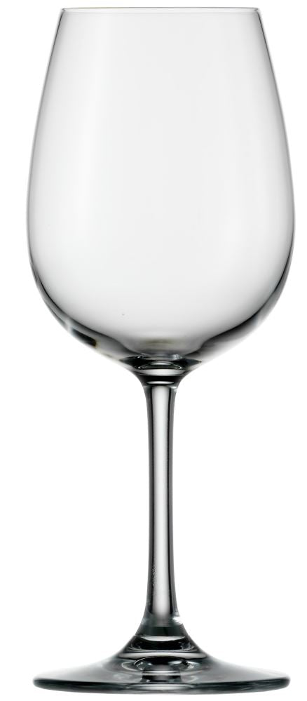 Set of 6 Stolzle Weinland white wine glasses, 350ml lead-free crystal, elegant design, durable and dishwasher safe.