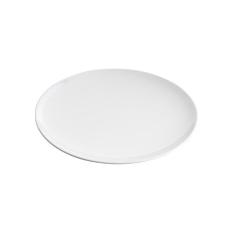 Set of 6 white Jab Coupe plates, 20cm, melamine, elegant finish, durable, temperature resistant, dishwasher safe.