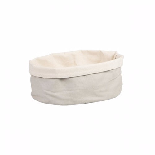 Moda Canvas Bread Bag Oval Grey & Cream 200x180x90mm