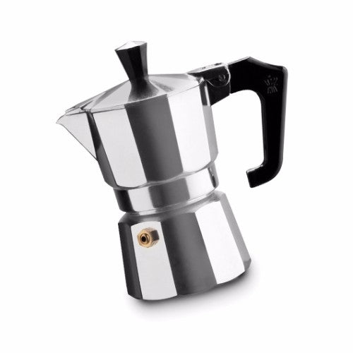 Pezzetti Italexpress Aluminium Coffee Maker in vibrant red or black, perfect for brewing rich, authentic espresso at home.
