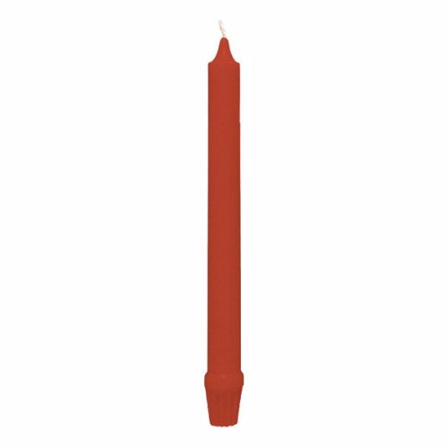 Elegant red Sherwood candles (25 cm x 2.2 cm, box of 10) perfect for dining, events, or creating a cozy atmosphere.