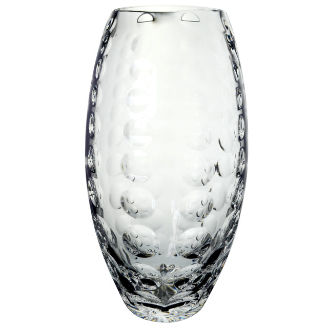 Elegant 25cm crystal drum vase by Solitaire Nemo, perfect for enhancing any decor with sophistication.