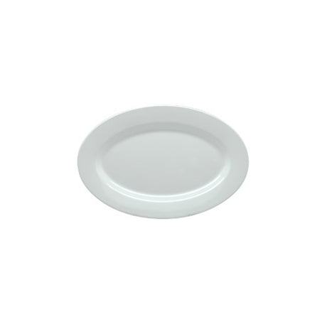Set of 6 elegant white oval melamine platters, 24cm, durable, dishwasher safe, perfect for any dining occasion.