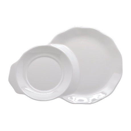 Stylish white melamine tray with high luster, scratch-resistant surface, perfect for versatile serving and easy cleaning.