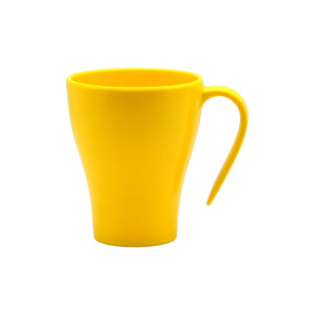 Set of 6 solid yellow Jab Stacking Gelato mugs, 330ml each, ideal for desserts and beverages, durable, stylish, and space-saving.
