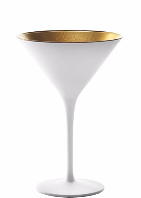 Elegant matt-white gold cocktail glasses set of 6, perfect for enhancing your cocktail experience and stylish table settings.