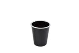 Set of 6 vintage-style black and white rim tumblers, 300ml, made from durable melamine, perfect for indoor and outdoor dining.