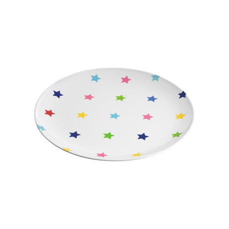 Elegant 20cm melamine coupe plate with a unique star design, durable, heat-resistant, and dishwasher safe for versatile dining.