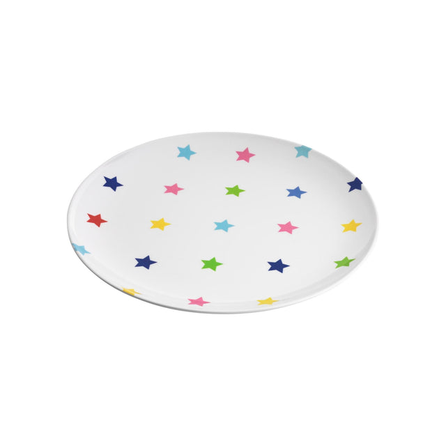 Elegant 20cm melamine coupe plate with a unique star design, durable, heat-resistant, and dishwasher safe for versatile dining.