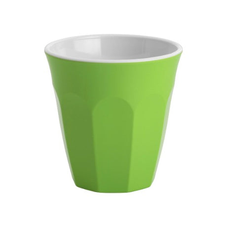 Vibrant Gelato Lime melamine tumblers, lightweight and durable, perfect for all beverages, ideal for outdoor and indoor use.