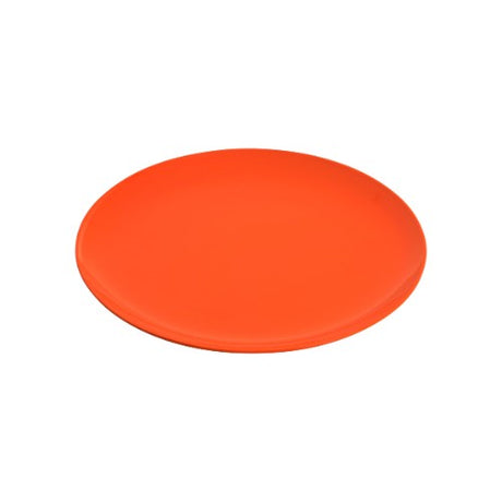 Vibrant orange 25cm melamine plates, set of 6, combining durability with elegance for all dining occasions.