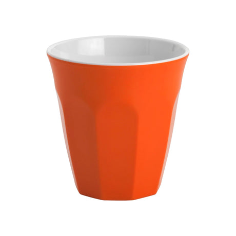 Vibrant orange Jab Gelato Tumbler 200ml, durable melamine for stylish drinks, ideal for outdoor gatherings and easy cleaning.