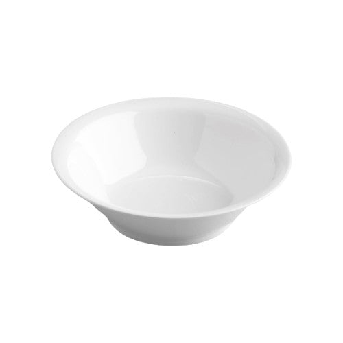 Set of 6 white Jab cereal bowls, crafted from durable melamine with a porcelain-like finish, perfect for everyday dining.