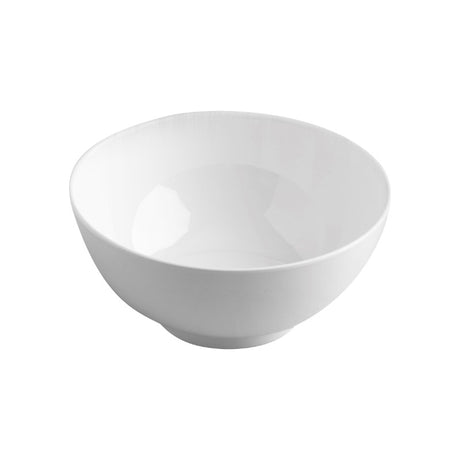Set of 6 sleek white 15cm melamine bowls, ideal for serving salads, desserts, and snacks; dishwasher safe and durable.