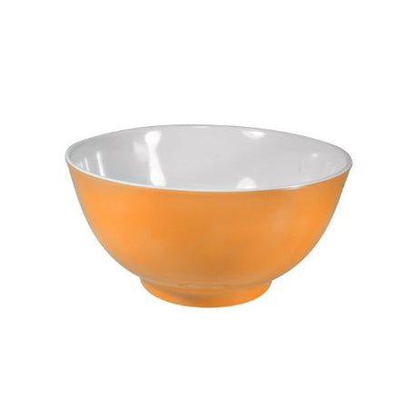 Set of six Jab Sorbet Bowls in vibrant mango, made of durable melamine for stylish dining, suitable for hot and cold dishes.