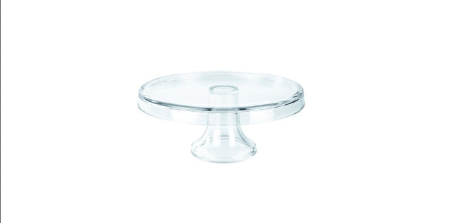 Borgonovo Palladio Footed Serving Plate, 27cm diameter, elegant glass design for appetizers and desserts, elevates dining experiences.