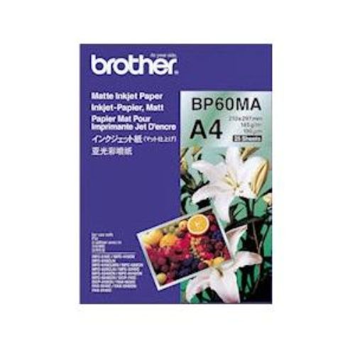 Brother Inkjet Paper - A4 - 210 mm x 297 mm -145 g/m² Grammage -Matte -25 Sheet
