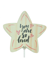 Art Pegs featuring a girl holding a star, made from eco-friendly pine veneer, ready to hang and beautifully gift boxed.
