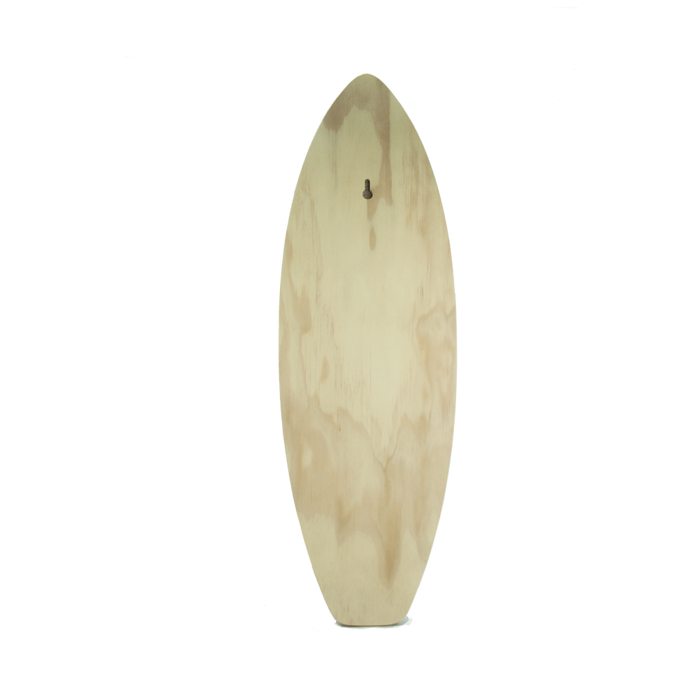 Tohora Surfboard Art in eco-friendly pine ply, vibrant ocean design, ready to hang for surf enthusiasts and beach lovers.