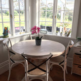 Pink and white artificial orchid in a 100mm vase, 500mm tall, perfect for adding a tropical touch to any space.